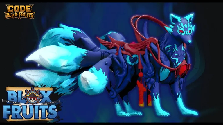 Kitsune Transformation trong Blox Fruits di chuyển trên mặt nước