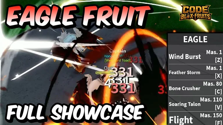 Giao diện kỹ năng và Mastery của trái Eagle trong Blox Fruits