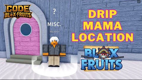 drip_mama hiển thị tiến độ mở cổng Dough King trong Blox Fruits