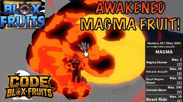 Giao diện kỹ năng Awakened Magma trong Blox Fruits